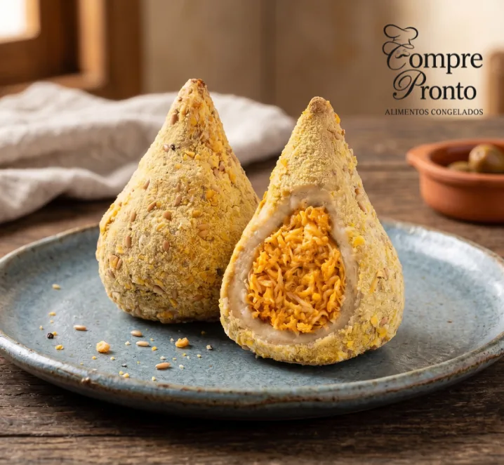 Coxinha Fit de Frango — para fritar congelado