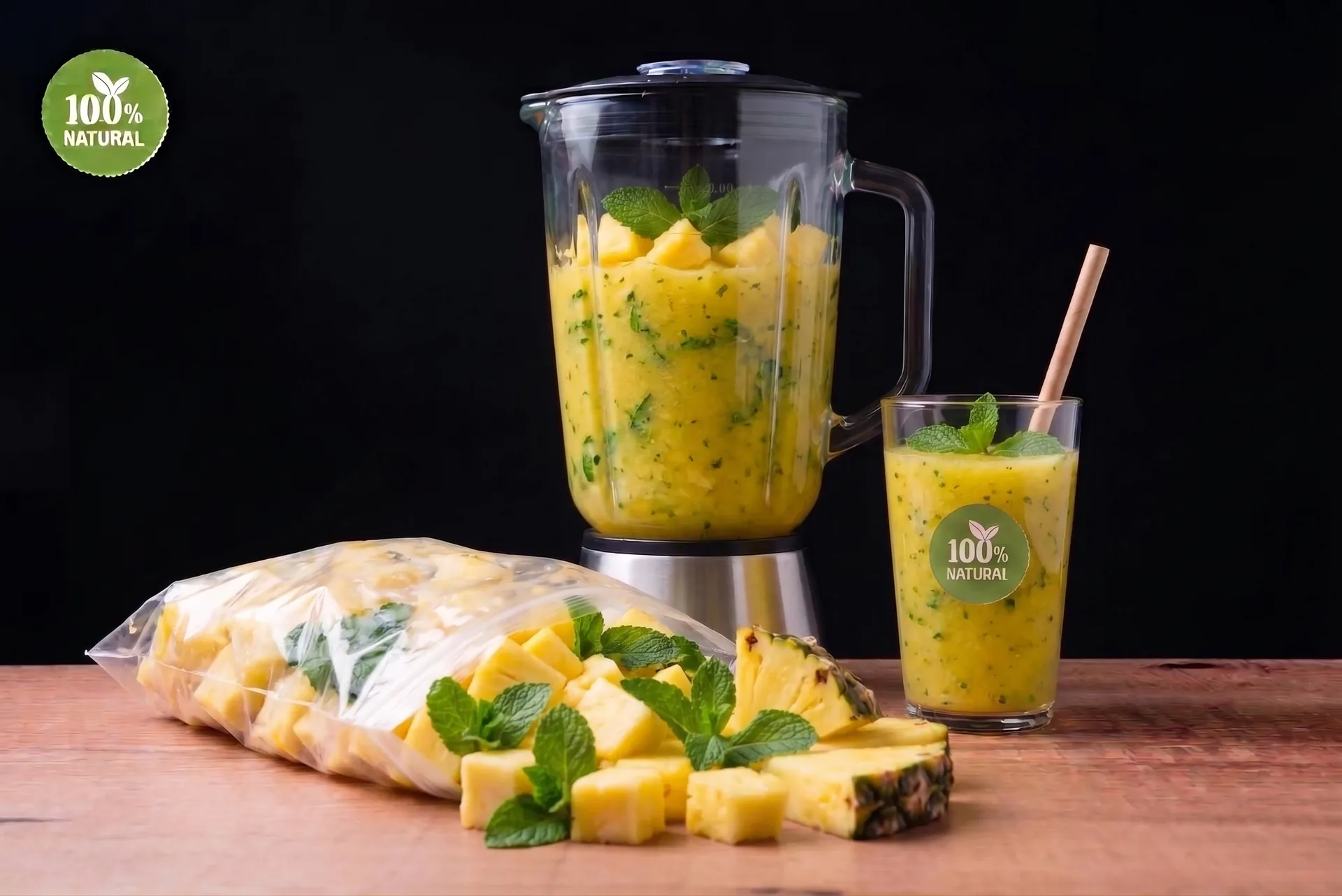 Abacaxi com Hortelã - Frutas Congeladas — frutas congelado